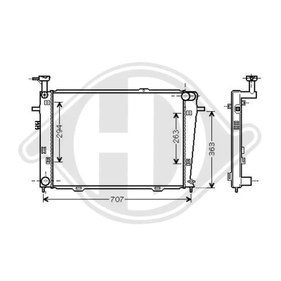Bilde av DIEDERICHS DCM3708 Radiator Aluminium 640 462 18 Climate