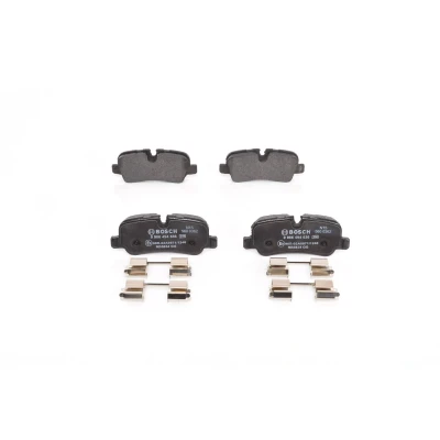 Bilde av BOSCH 0 986 494 636 Bremseklosser Low Metallic med antihyle blikk fjær LAND ROVER: Discovery IV VAN, 4, 3