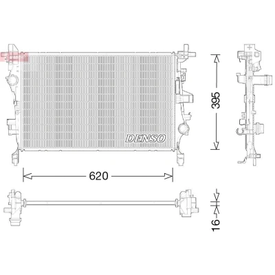 Bilde av DENSO DRM09044 Radiator 620 395 16