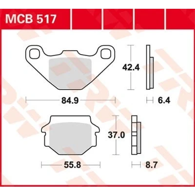 Bilde av TRW Organic Allround MCB517 Bremseklosser