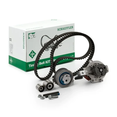 Bilde av INA 530 0699 30 vannpumpe + Registerreimsett med kan styres VOLKSWAGEN: Multivan 6, Golf 7, 7 Variant, SKODA: Octavia 3 Combi