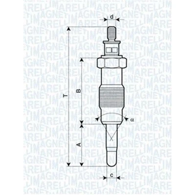 Bilde av MAGNETI MARELLI 062582804304 Glødeplugg 11V 10A M12X1,25 FIAT: Ducato II Flatvogn lastebil/Chassis