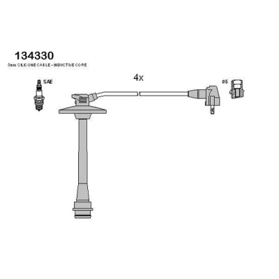 Bilde av HITACHI 134330 Pluggledninger TOYOTA: Camry III Sedan, RAV4 I SUV Cabrio