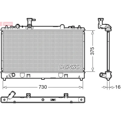 Bilde av DENSO DRM44037 Radiator 375 753 16