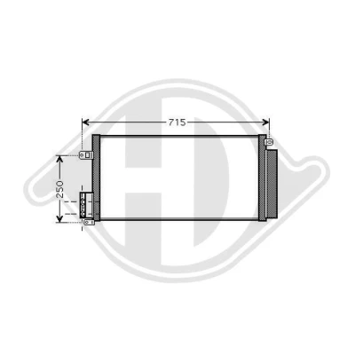 Bilde av DIEDERICHS DCC1624 Kondensator med tørker Climate 11,9 8,9 Aluminium R 134a