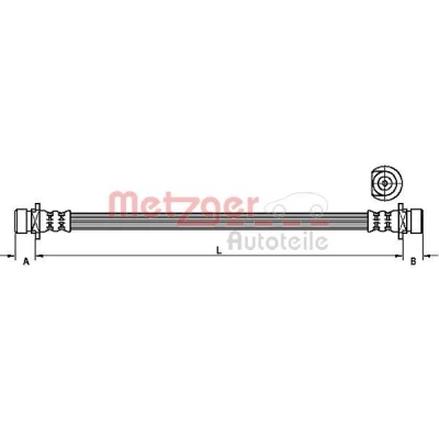 Bilde av METZGER 4115162 Bremseslange 335
