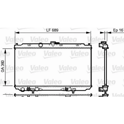 Bilde av VALEO 734706 Radiator Aluminium 360 698 16 uten kjølemiddelregulator Kjøleribber loddet