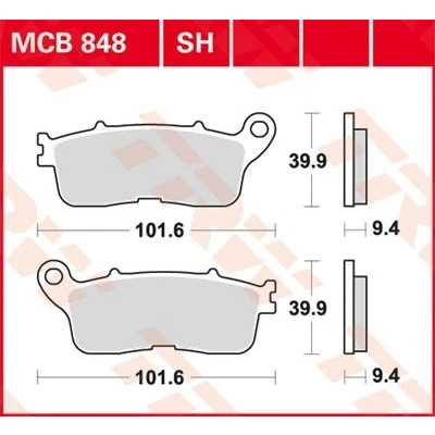 Bilde av TRW Sinter Street MCB848SH Bremseklosser