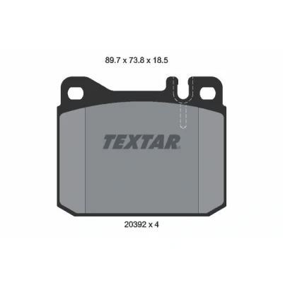 Bilde av TEXTAR 2039213 Bremseklosser klargjort for slitasjeindikator VOLKSWAGEN: LT 28 35 I Flatvogn lastebil / Chassis, Van