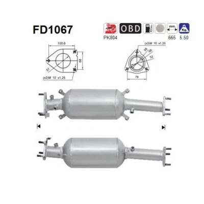 Bilde av AS FD1067 Partikkelfilter Cordierit HONDA: CR V 3