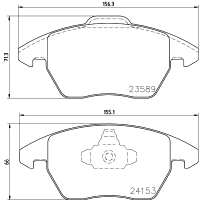 Bilde av HELLA 8DB 355 011 811 Bremseklosser ikke klargjort for slitasjeindikator PEUGEOT: 3008 I, 308 I Hatchback, 207 CITROËN: C4 Hatchback