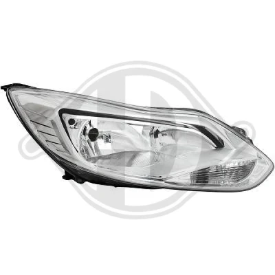 Bilde av DIEDERICHS 1418980 Frontlykter høyre H7, H7/H1, H1 krom for høyrekjøring med elektromotor FORD: FOCUS 3, 3 Turnier