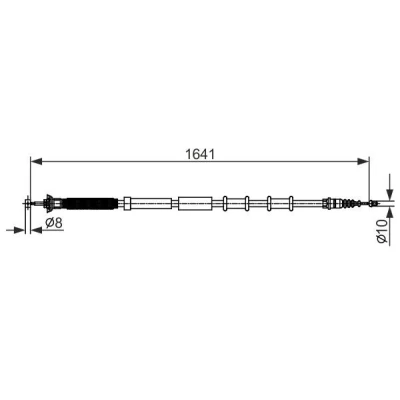Bilde av BOSCH 1 987 482 582 Bremsekabel 1641