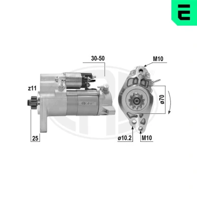Bilde av Starter land rover discovery v, range iv, sport ii OE 438000 1510, FPLA 11001 BA, BB