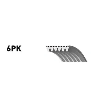Bilde av CONTITECH 6PK684 ELAST Kileribberem 684 6 spesialverktøy nødvendig for montering PEUGEOT: 208 I Hatchback, Partner II Van, 207 Hatchback