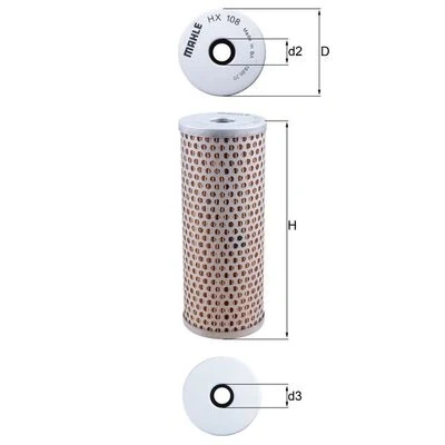 Bilde av MAHLE ORIGINAL HX 108 Hydraulikkfilter