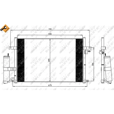 Bilde av NRF EASY FIT 35573 Kondensator med tørker, tetningsring 11,8 Aluminium 590