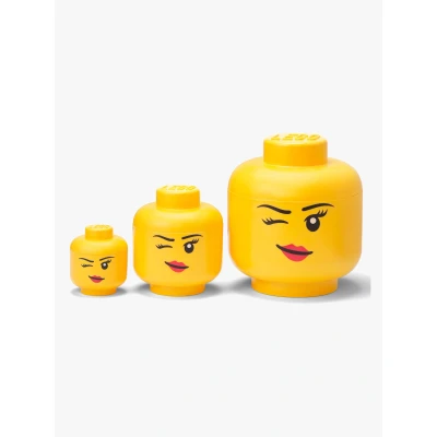 Bilde av LEGO Oppbevaring Winking Jente 3 pakning, Gul Esker