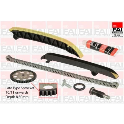 Bilde av FAI AutoParts TCK208L Registerkjedesett med tetning, tannhjul simplex, Kjede m/lite støy VOLKSWAGEN: GOLF 6, Touran I, Polo V Hatchback