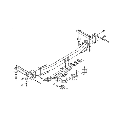 Bilde av Tilhengerfeste, standard honda civic viii hatchback (fn, Fk),