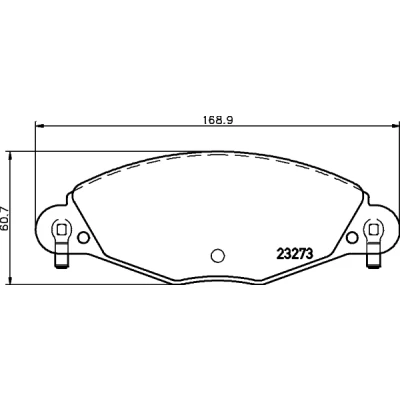 Bilde av HELLA 8DB 355 019 421 Bremseklosser inkl. slitasjevarselkontakt med bremsecaliperskruer CITROËN: C5 I Stasjonsvogn, II Hatchback