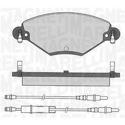 Bilde av MAGNETI MARELLI 363916060181 Bremseklosser med integrert slitasjevarselkontakt CITROËN: C5 III Stasjonsvogn, I II Stasjonsvogn