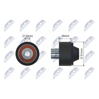Bilde av Løpehjul, kilerem, citroën,ford,mazda,peugeot, 1141999, 1152360, 1222855, 1633907, 2S61 19A216 AB, DA, AC, 5751.