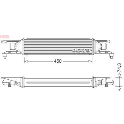 Bilde av DENSO DIT09104 Ladeluftkjøler Aluminium