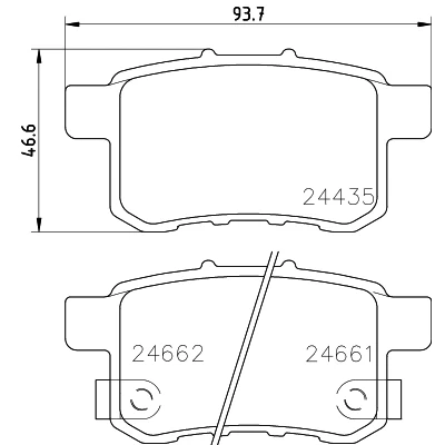 Bilde av HELLA 8DB 355 013 631 Bremseklosser med akustisk slitasjevarsel tilbehør HONDA: ACCORD 8, 8 Kombi, 7