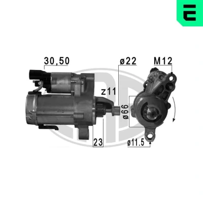 Bilde av ERA 220666A Starter 12 1,1 11 AUDI: A4 B8 Avant, A5 Sportback, Q5