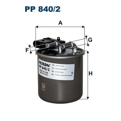Bilde av FILTRON PP 840/2 Drivstoffilter ledningsfilter 8 10 MERCEDES BENZ: Vito Tourer, Van, Sprinter 3.5 t Van