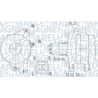 Bilde av MAGNETI MARELLI 063732027010 Dynamo 14V 100A TOYOTA: Yaris II Hatchback