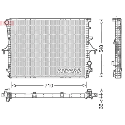 Bilde av DENSO DRM02026 Radiator 710 577 36 PORSCHE: Cayenne