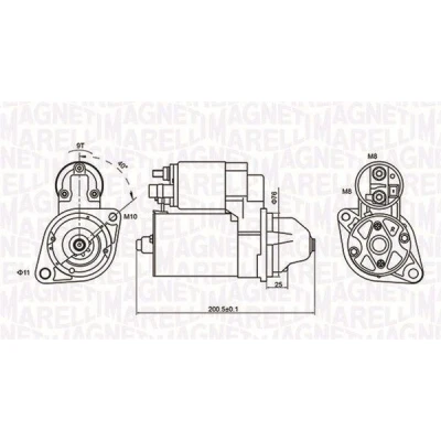 Bilde av MAGNETI MARELLI 063721412010 Starter 12 1,1 9 BMW: 1 Hatchback, 5 Touring, 3 Sedan