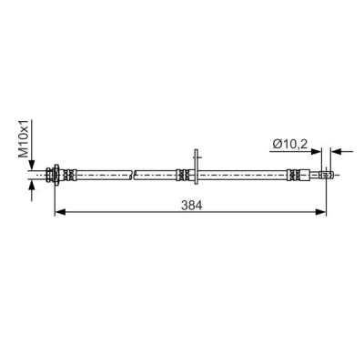 Bilde av BOSCH 1 987 481 A54 Bremseslange 384 M10x1
