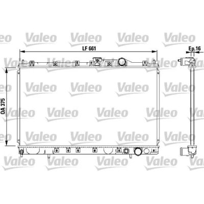 Bilde av VALEO 732539 Radiator Aluminium 375 658 16 med kjølemiddelregulator Kjøleribber loddet