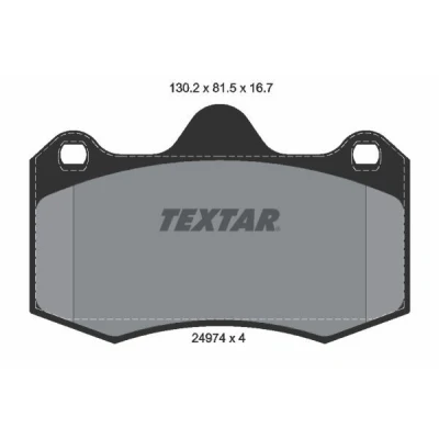 Bilde av TEXTAR 2497401 Bremseklosser ikke klargjort for slitasjeindikator SEAT: Ibiza 4, 3