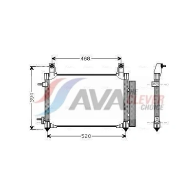 Bilde av PRASCO DW5081D Kondensator med tørker 11,7 Aluminium 520