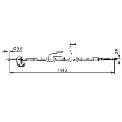 Bilde av BOSCH 1 987 482 836 Bremsekabel 1443, 1238