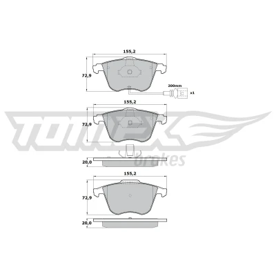 Bilde av Bremseklosser sett TOMEX Brakes TX 17 12