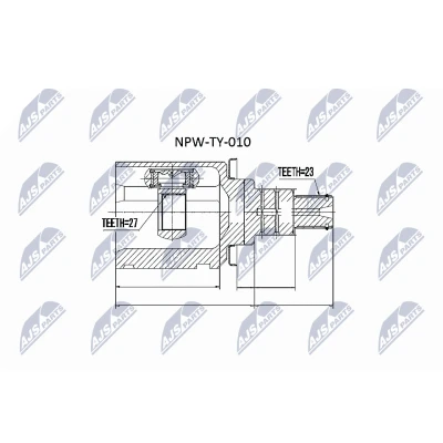 Bilde av Leddsett, drivaksel, Girkassesiden, Framaksel venstre, lexus rx, toyota rav 4 ii, 43040 42020, 42021