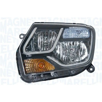 Bilde av MAGNETI MARELLI 714000813401 Frontlykter høyre PY21W, W21/5W, H7, H1 Halogen uten tåkelykt, med blinklys, nærlys for høyrekjøring lyspære