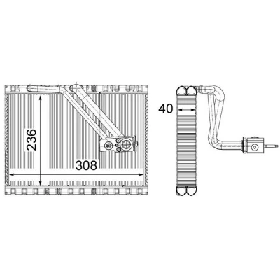 Bilde av MAHLE ORIGINAL AE 128 000P Fordamper med ekspansjonsventil
