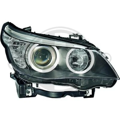 Bilde av DIEDERICHS 1224283 Frontlykter venstre H7/H7, LED med blinklys motor for høydejustering hovedlys, Kasse innvendig sort BMW: 5 Sedan, Touring