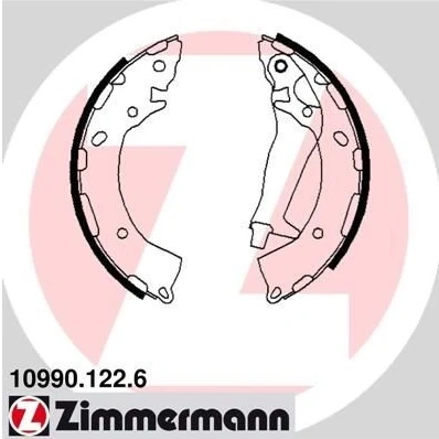 Bilde av ZIMMERMANN 10990.122.6 Bremsesko 203 32 med vippearm, Bildet viser leveranseinnholdet HYUNDAI: Getz
