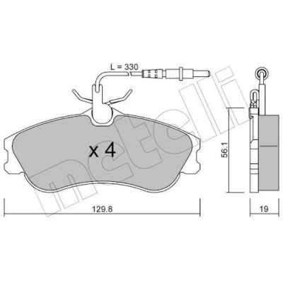 Bilde av Bremseklosser sett, Framaksel, citroën,peugeot, 4251.54, 4254.85