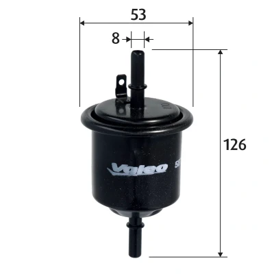 Bilde av VALEO 587116 Drivstoffilter ledningsfilter, uten tilkoplingspunkt for vannsensor HYUNDAI: ACCENT 2
