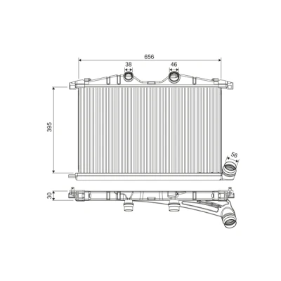 Bilde av Ladeluftkjøler, citroën c5 iii, break c6, peugeot 407 coupé, 508 i, sw skåp / kombi, 0384 N5, 384N5, 9688473580