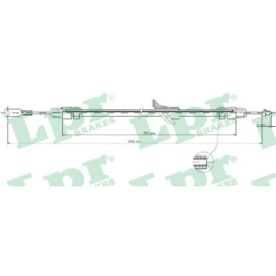 Bilde av LPR C0982B Bremsekabel 2425/271 VOLKSWAGEN: Crafter 30 35 Minibuss, 50 Flatvogn lastebil/Chassis