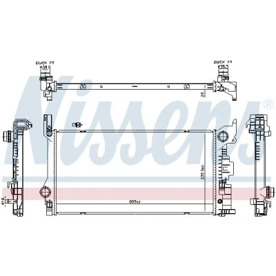 Bilde av NISSENS 606565 Radiator Aluminium 655 336 26 Kjøleribber loddet